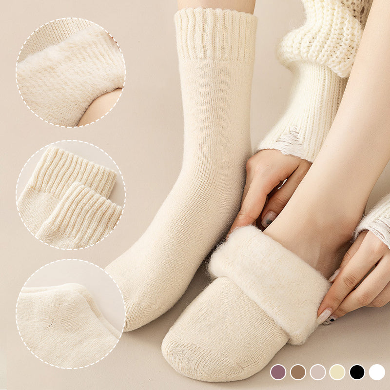 Warmfell™ Fleece-Lined Thermal Socks, 3-Pair Set with Moisture Wicking