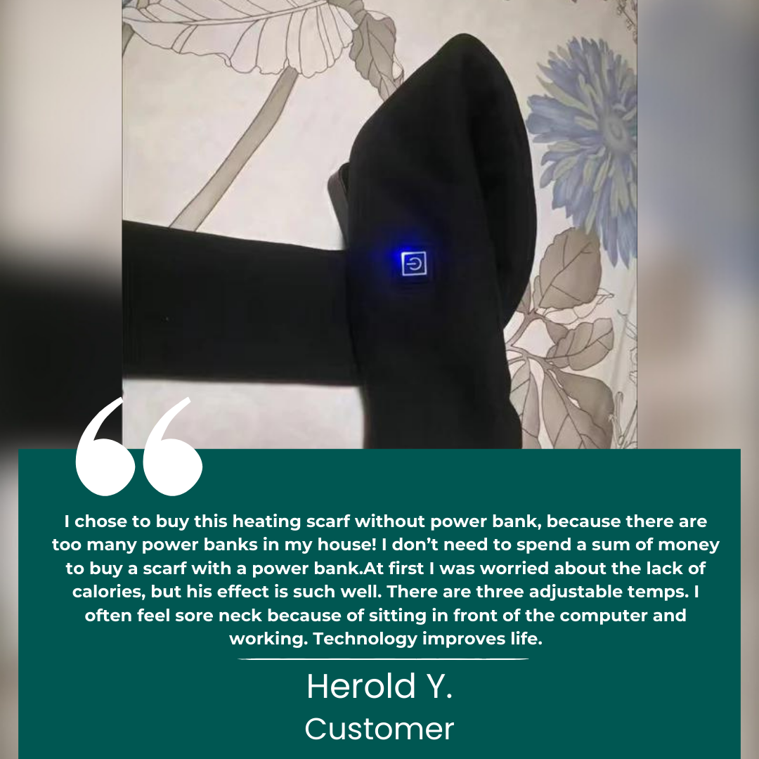 Warmfell™ Heated Neck Wrap Scarf with Even Warmth and USB Power