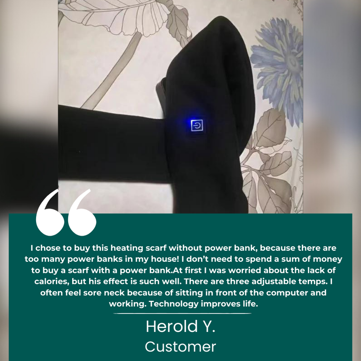 Warmfell™ Heated Neck Wrap Scarf with Even Warmth and USB Power