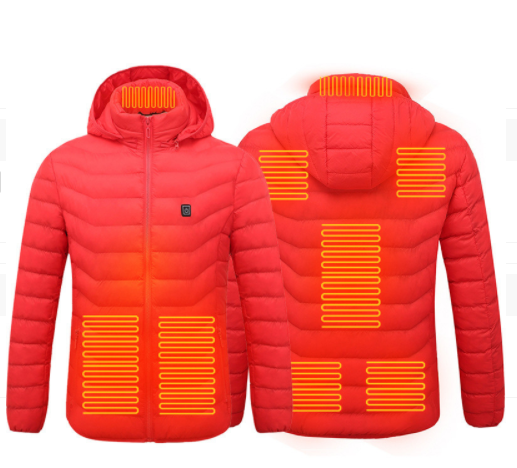 USB Heated Jacket with Hood, Lightweight Electric Coat