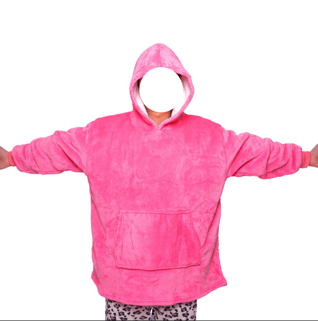 Blanket Hoodie Flannel Oversized Pullover Warm Hooded