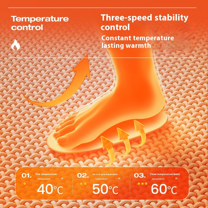 Pink plush heated socks with deer badge