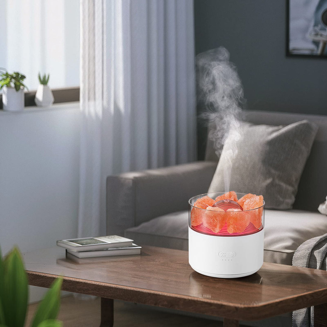 3 In 1 Crystal Salt Aroma Diffuser With Cool Mist And Night Light