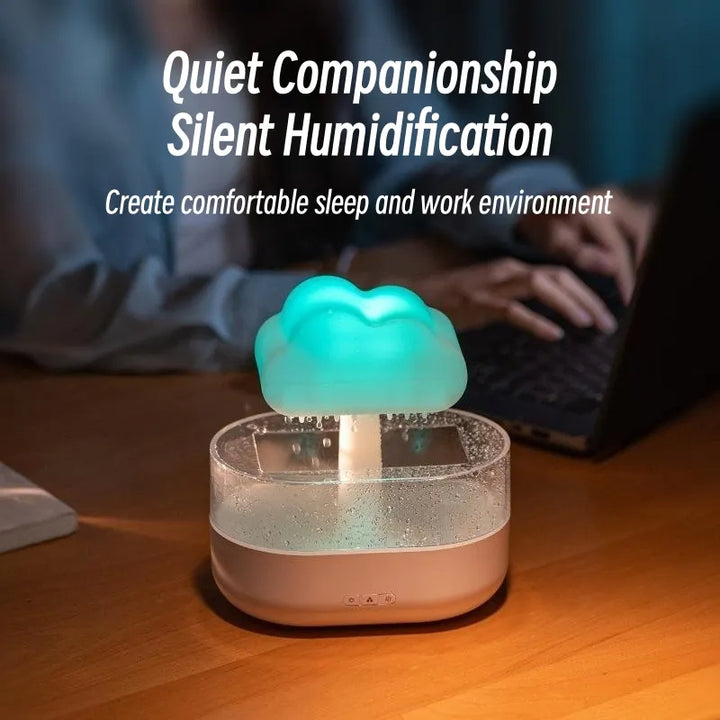 Rain Cloud Night Light Humidifier With Rain Sound And 7 Colour LED