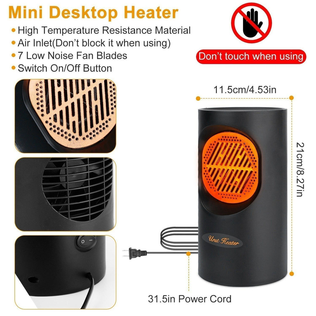 Warmfell™ Quiet 300W Mini Fan Heater for Your Desk