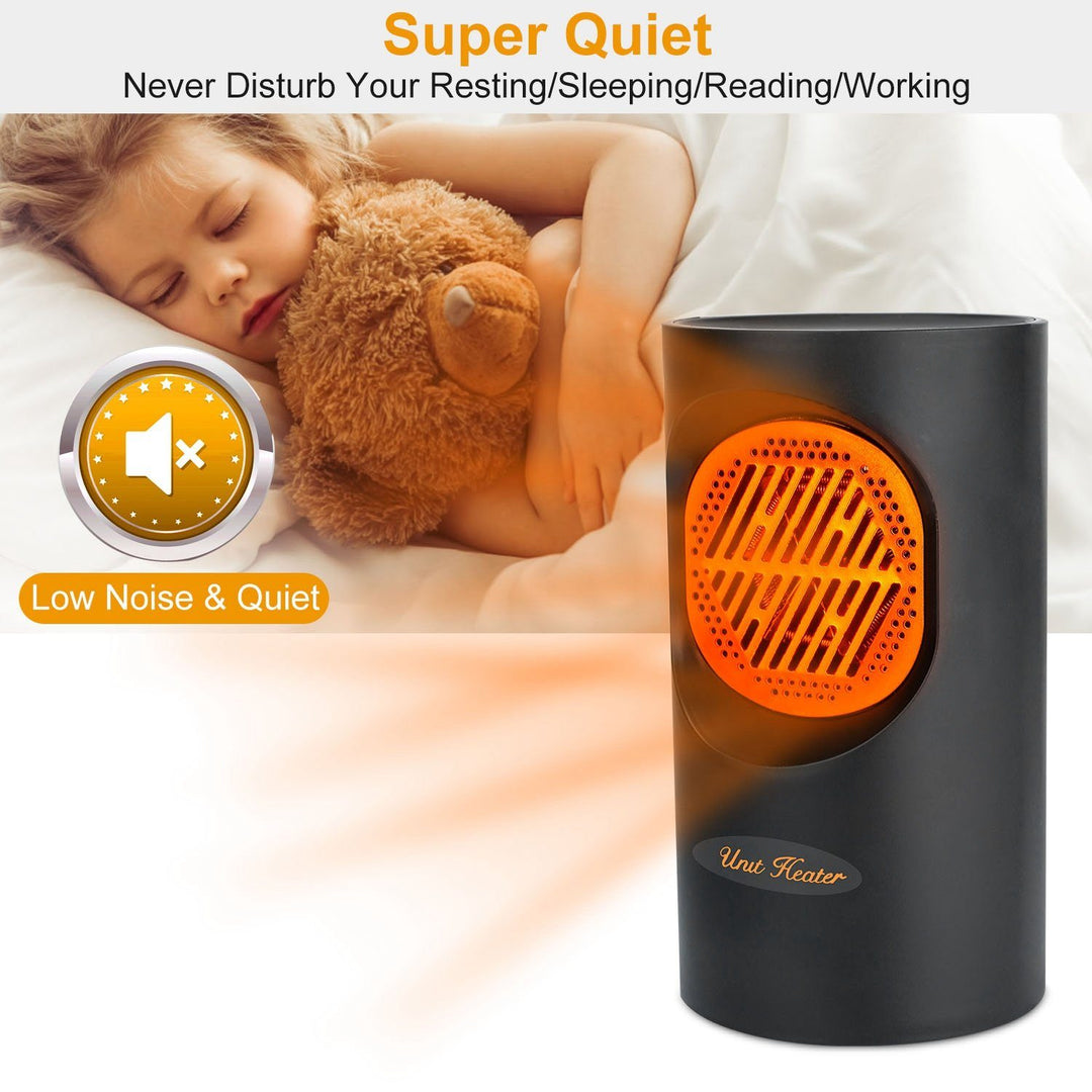 Warmfell™ Quiet 300W Mini Fan Heater for Your Desk