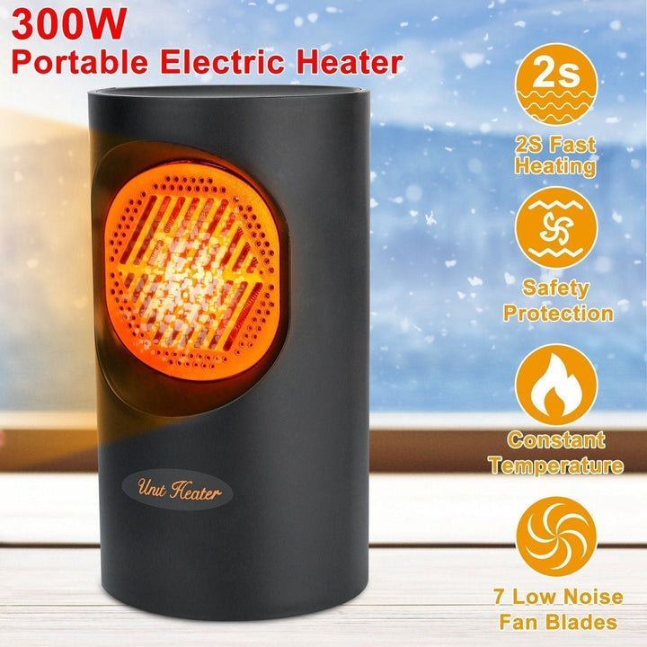 Warmfell™ Quiet 300W Mini Fan Heater for Your Desk