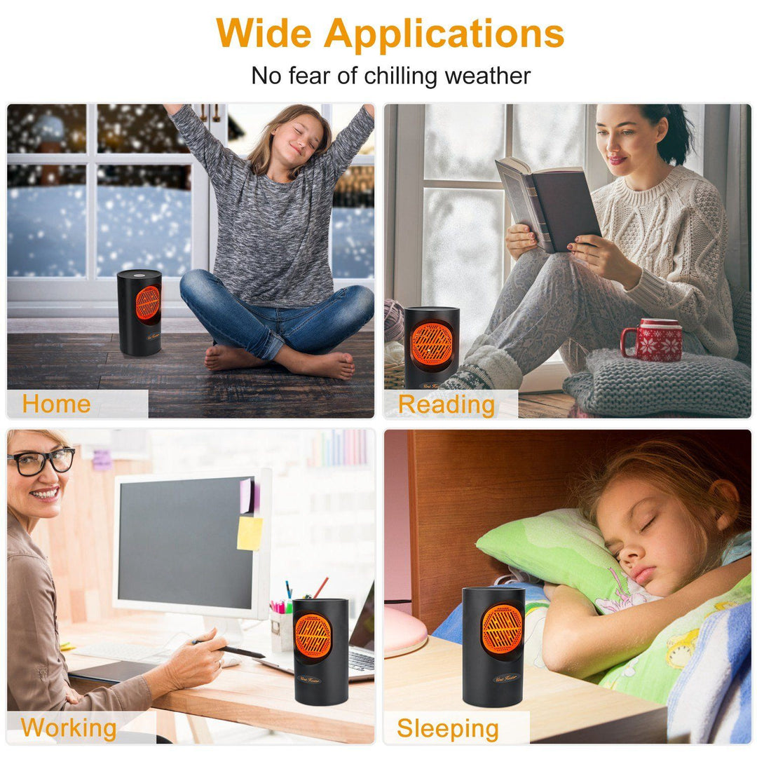 Warmfell™ Quiet 300W Mini Fan Heater for Your Desk