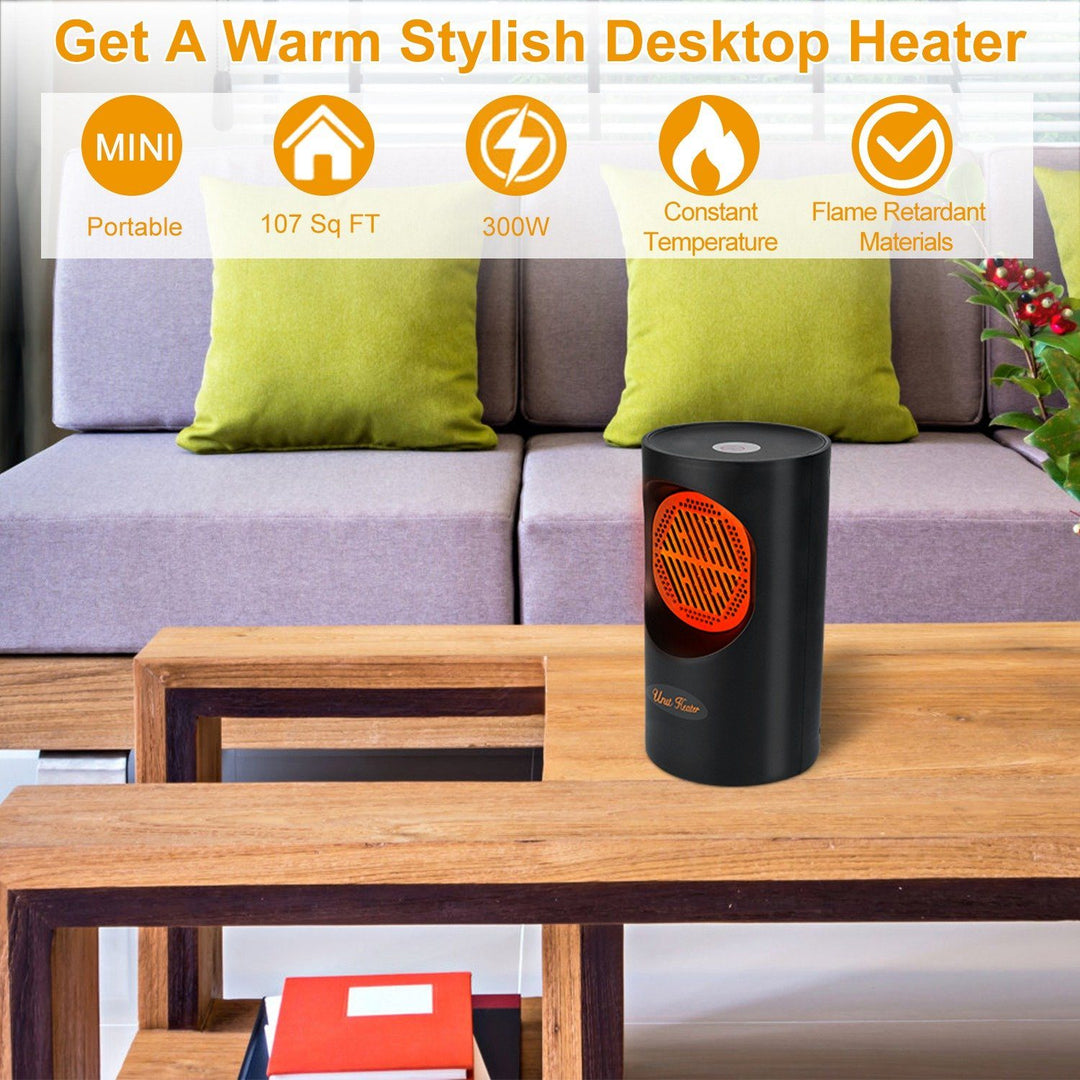 Warmfell™ Quiet 300W Mini Fan Heater for Your Desk
