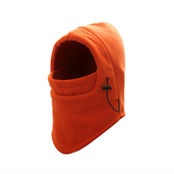 Fleece balaclava hat with drawstring