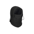 Fleece balaclava hat with drawstring