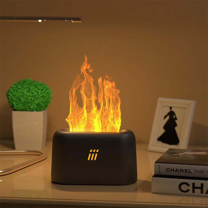 Flame Aroma Diffuser Cool Mist Maker With LED, Dry-Burn Protection