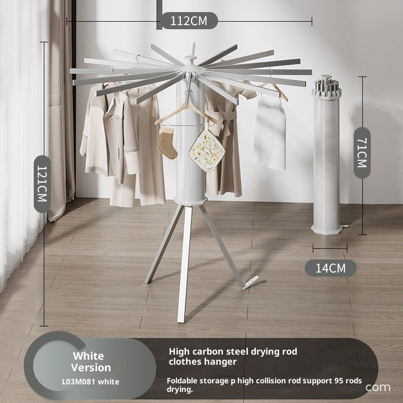 Folding Floor Clothes Airer With 18 Aluminium Rods