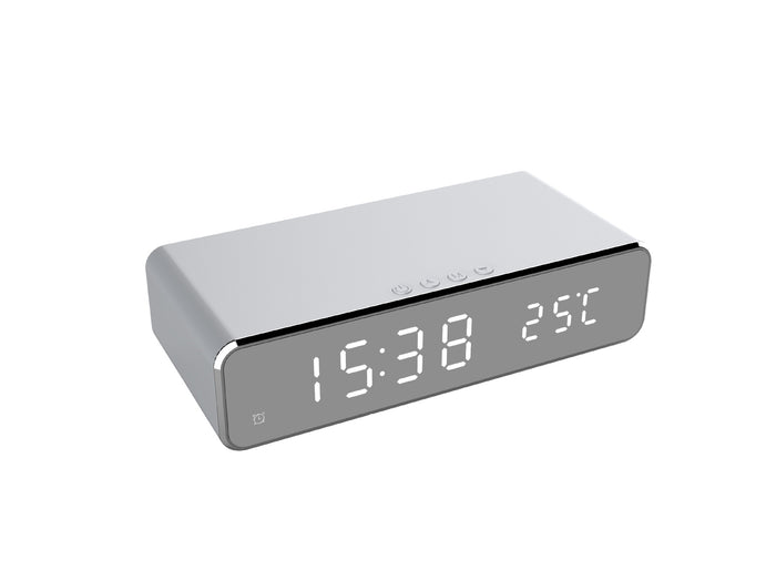 Warmfell Mirror alarm clock with wireless phone charging