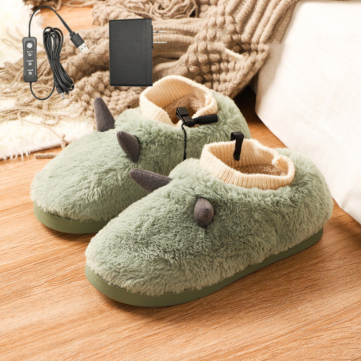 USB Heated Slippers With Super Soft Velvet, Unisex Foot Warmers