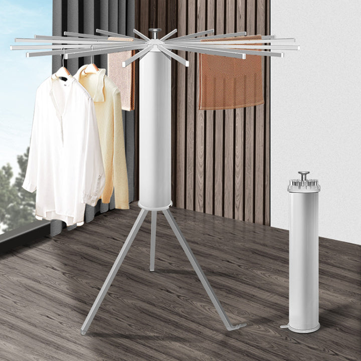 Folding Floor Clothes Airer With 18 Aluminium Rods