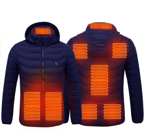 USB Heated Jacket with Hood, Lightweight Electric Coat