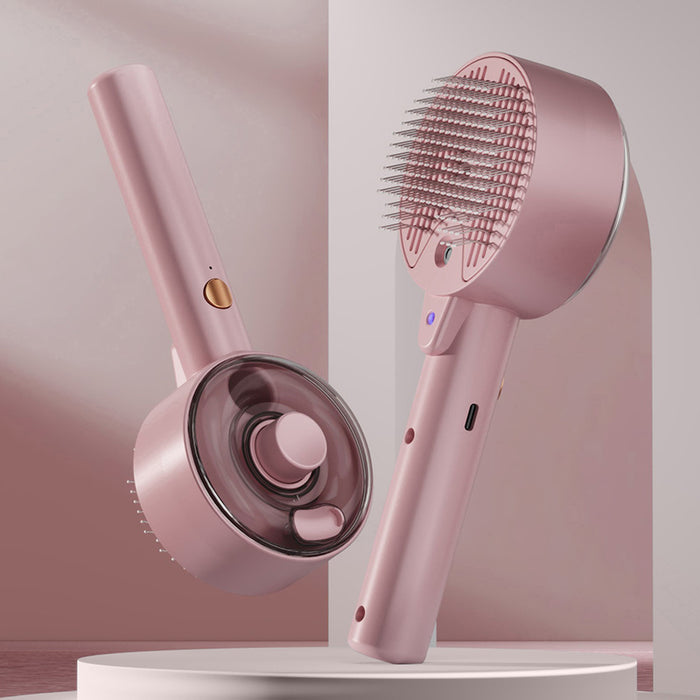 Warmfell Pet spray brush with mist, blue light and hair release