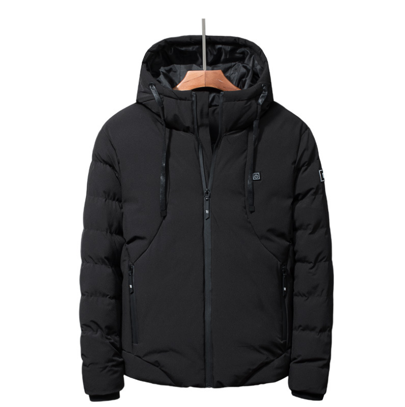 USB Heated Jacket for Men and Women, Hooded Cotton Coat