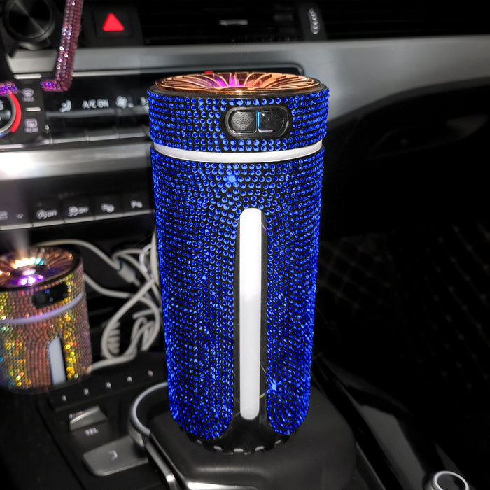 Warmfell Rhinestone car diffuser with colour mood light