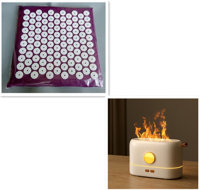 Warmfell USB flame humidifier for the desk with 200 ml water tank
