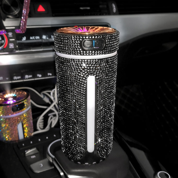 Warmfell Rhinestone car diffuser with colour mood light