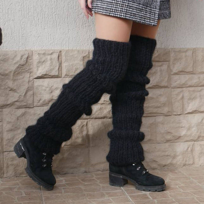 Warmfell Chunky Slouch Leg Warmers in Fluffy Knit