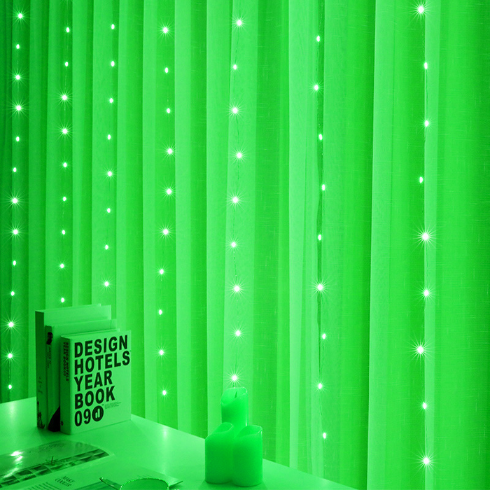 Warmfell USB curtain fairy lights with 8 modes, up to 6 x 2 m