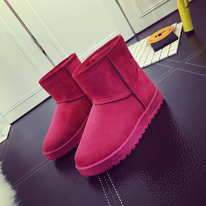 Warmfell Women's faux fur snow boots, flat and non-slip, in 11 colours