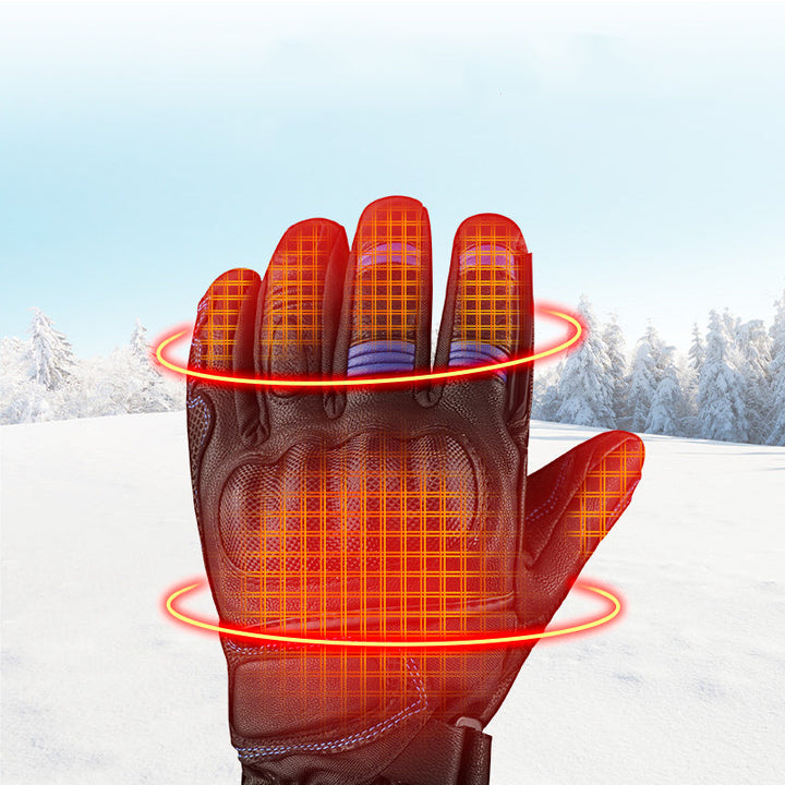 Warmfell™ Windproof Heated Cycling Gloves With Fleece Lining