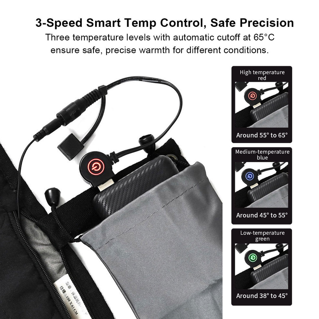 Warmfell™ Quilted 5-Zone Heated Pad with USB Power