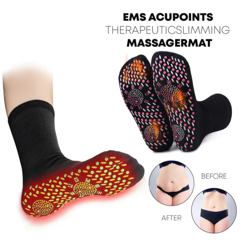 Warmfell™ Self-Warming Tourmaline Acupressure Socks, 2 Pairs