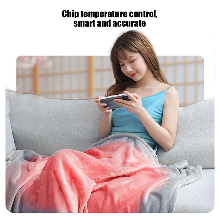 Warmfell™ Double-Sided Flannel USB Heated Blanket, Machine Washable