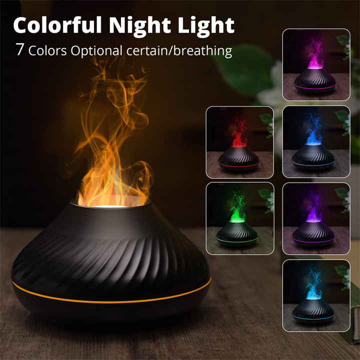 Volcanic Flame Aroma Diffuser Essential Oil Lamp, 130ml USB