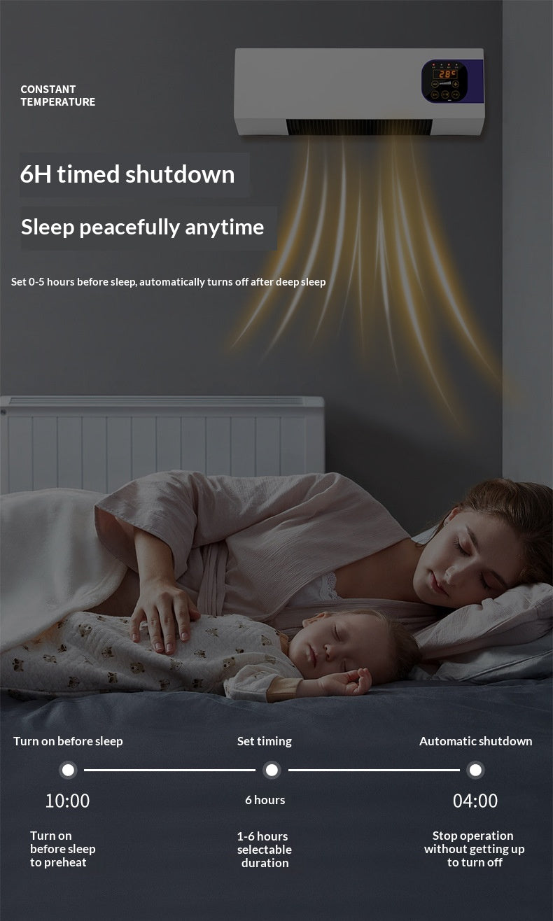 Slim graphene wall heater with touch display