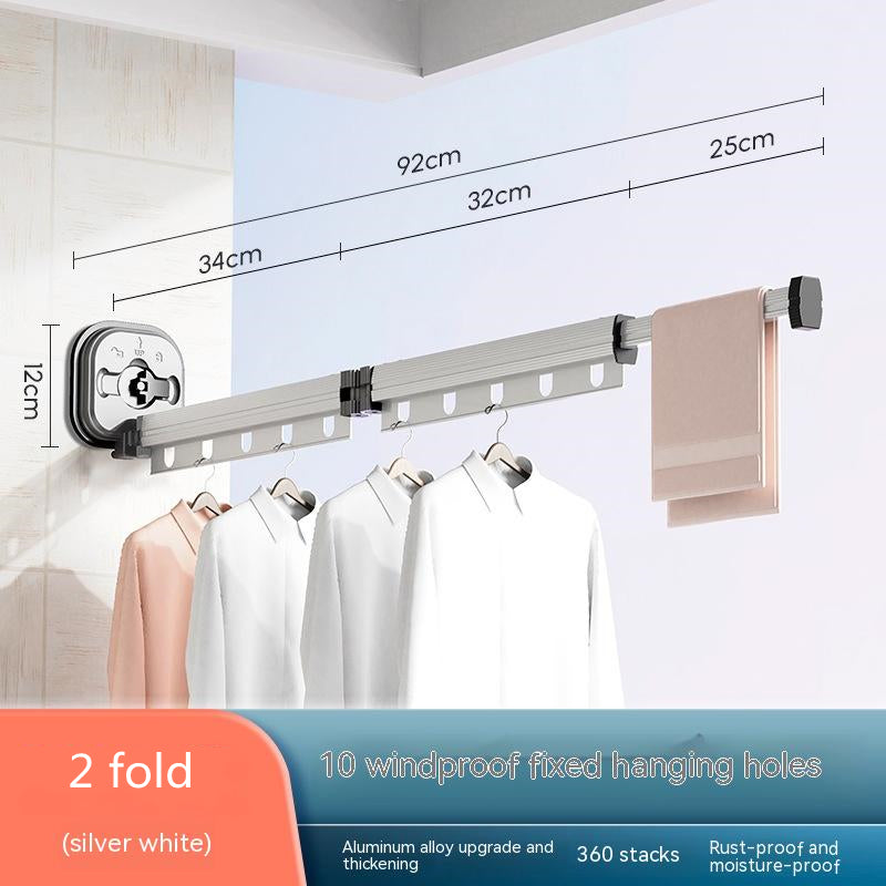 Wall-Mounted Clothes Airer – Folding Aluminium Drying Rack