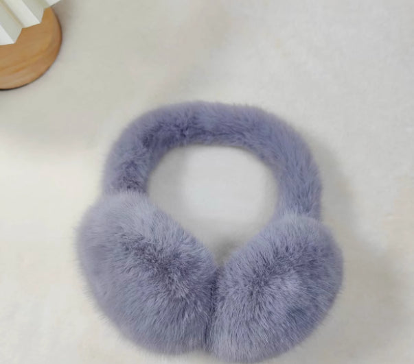 Warmfell Fluffy Faux Fur Earmuffs that Fold Away