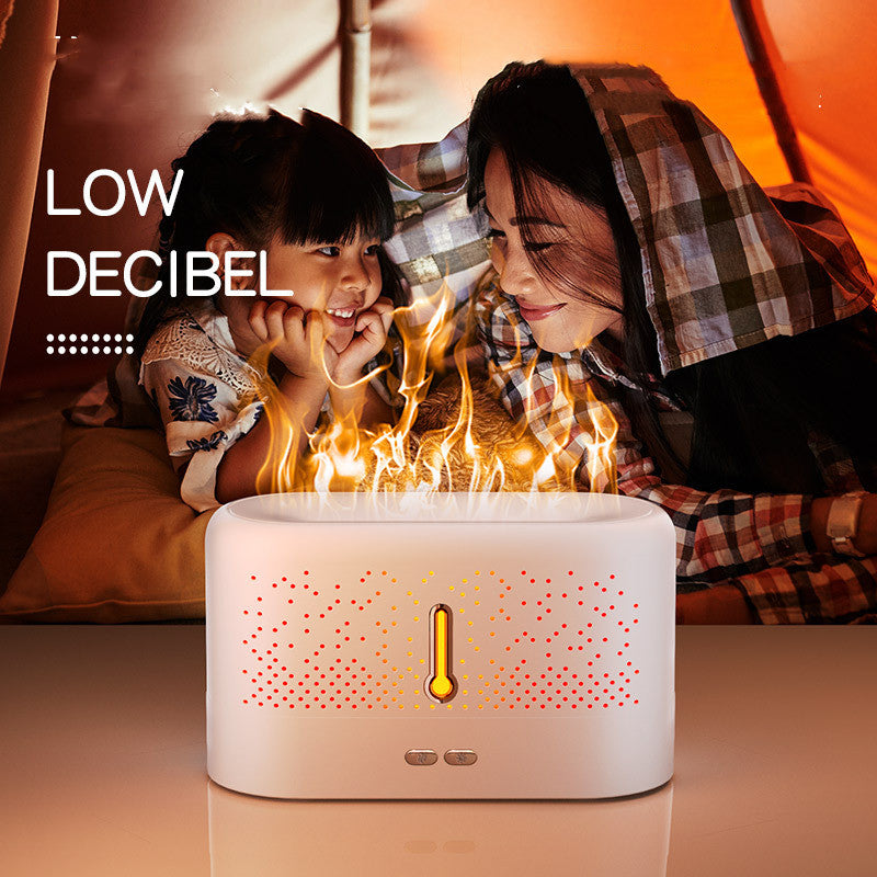 Ultrasonic Flame Aroma Diffuser, 200ml, Essential Oil Gift Set