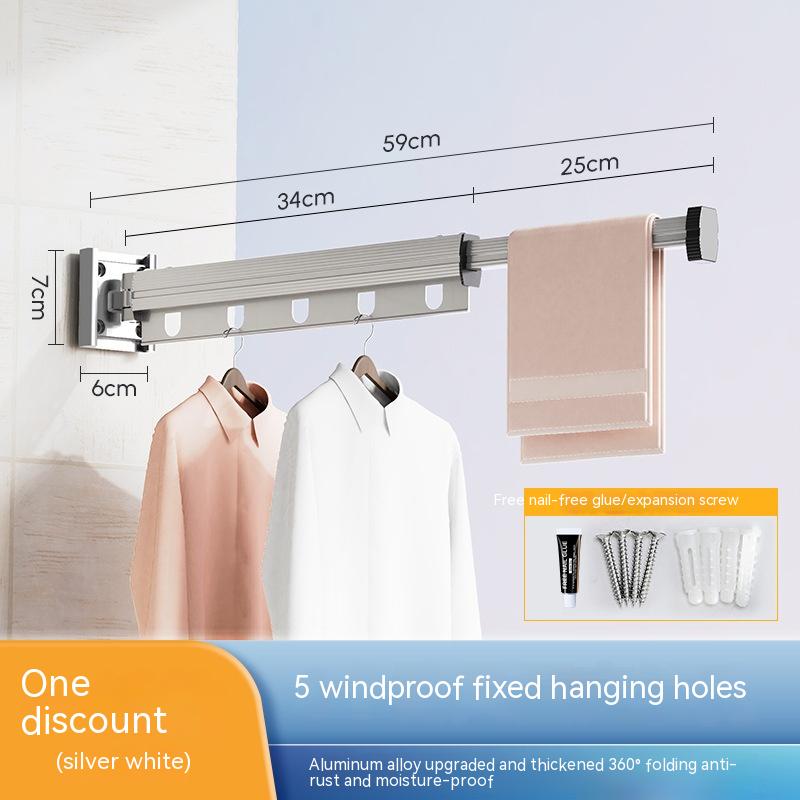 Wall-Mounted Clothes Airer – Folding Aluminium Drying Rack