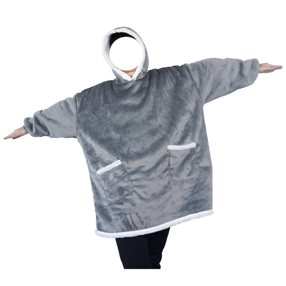 Blanket Hoodie Flannel Oversized Pullover Warm Hooded