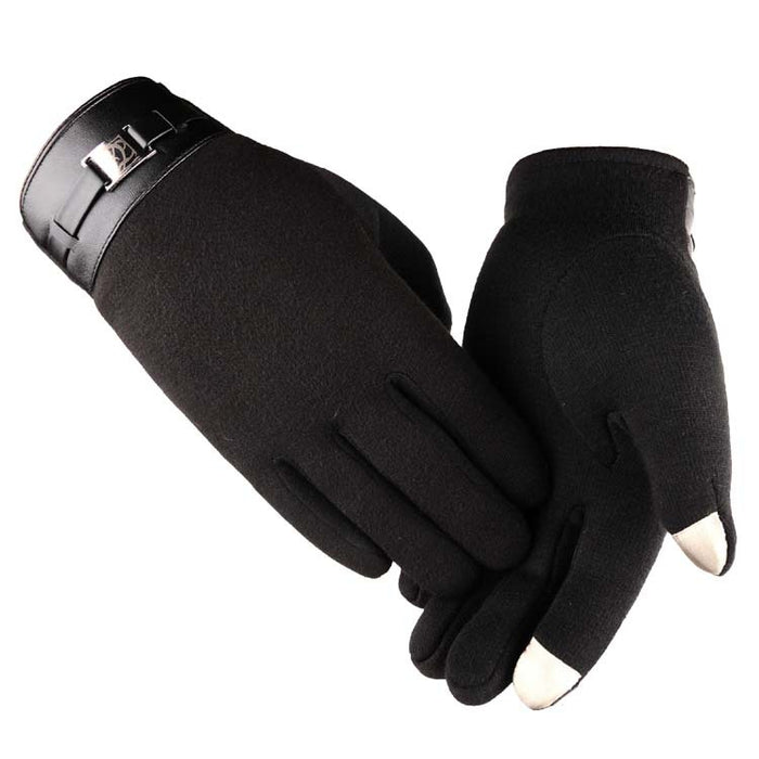 Warmfell Mens Touchscreen Gloves with Buckle Cuff