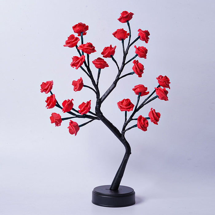 Warmfell Rose tree table lamp with bendable branches
