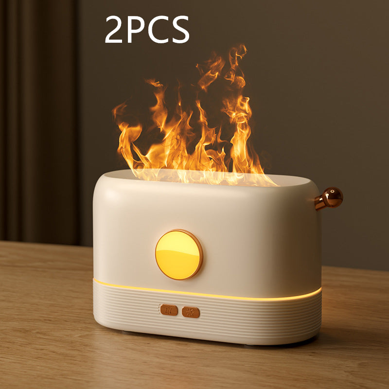 USB Flame Humidifier And Fragrance Diffuser With 200ml Tank