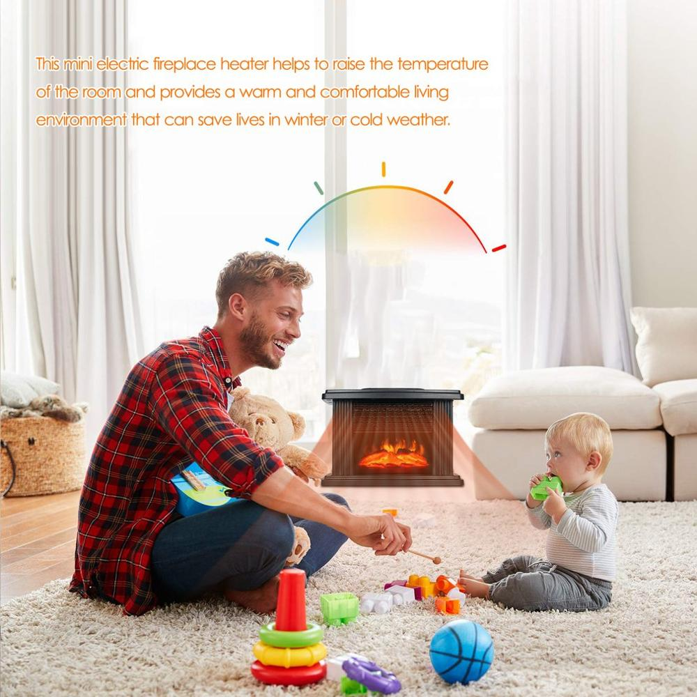European Style Electric Fireplace Heater With LED Flame And Remote