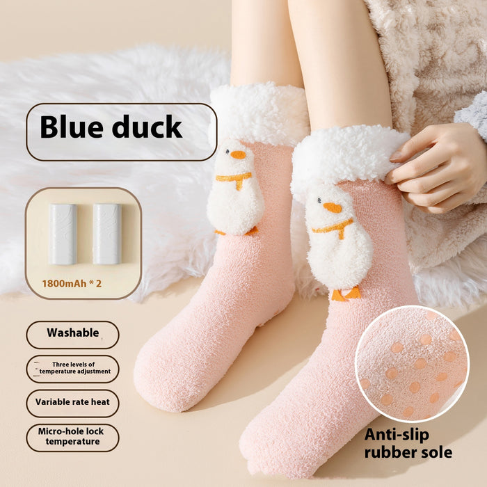 Warmfell Rechargeable Heated Socks with Fleece Lining for All Ages