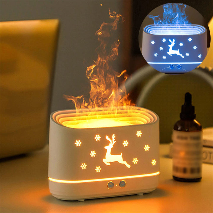 Flame Diffuser with Elk Design – Quiet Aroma Mood Light