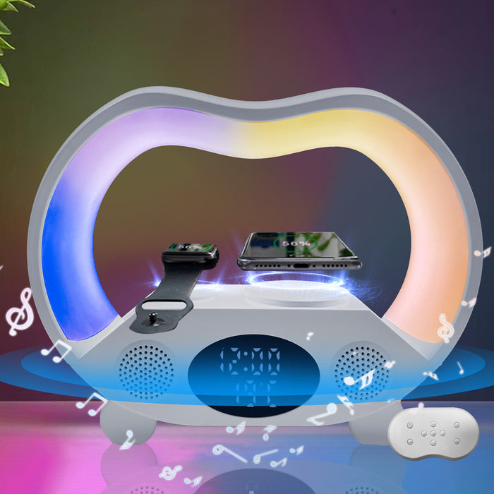 Warmfell 6-in-1 lamp with wireless charger and Bluetooth speaker