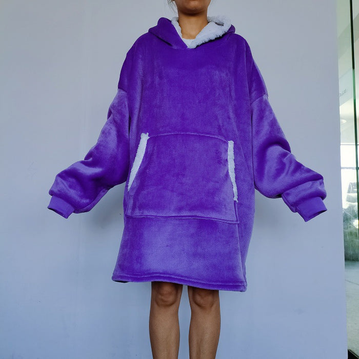 Warmfell Oversized Blanket Hoodie with Sherpa Fleece Lining