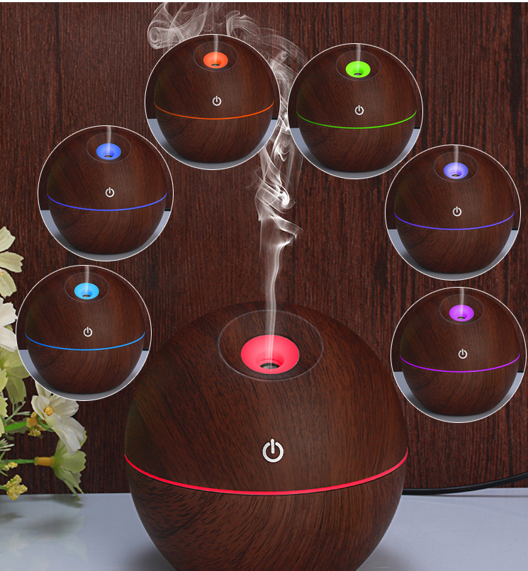 USB Aroma Essential Oil Diffuser With 7 Colour LED Night Light