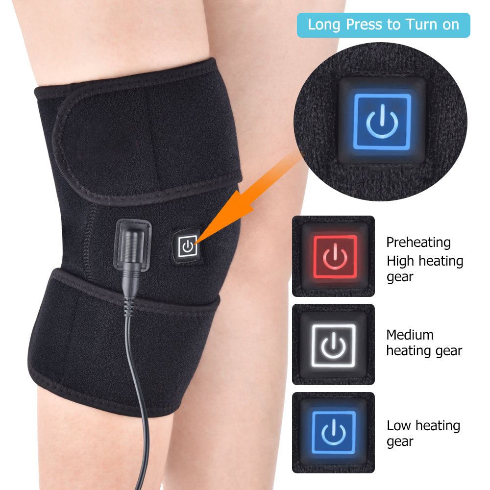 Electric Heated Knee Wrap With Massage Function